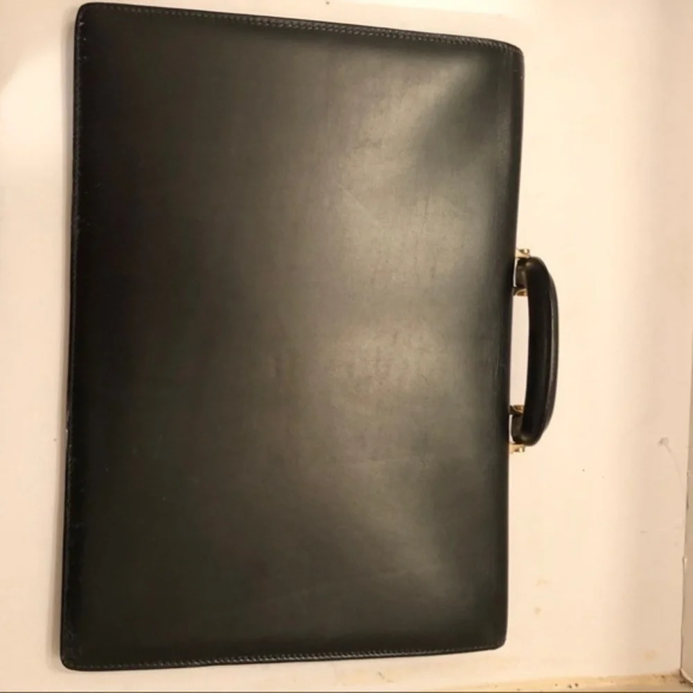 Loewe briefcase black leather made in Spain